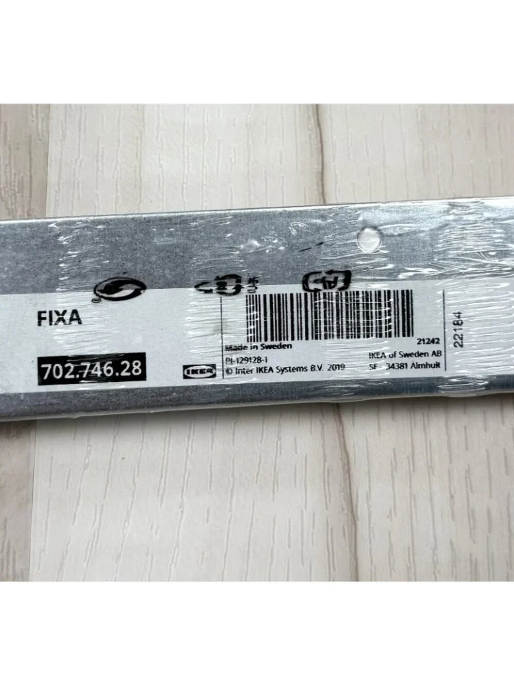 Lot 2 IKEA 39cm Galvanized Countertop Support Bar Fixture FIXA 702.746.28 NIP